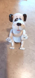 Pound Puppies Vtg, White&Brown Spots Dog Poseable Figure Tonka PVC 1986 - Picture 1 of 8