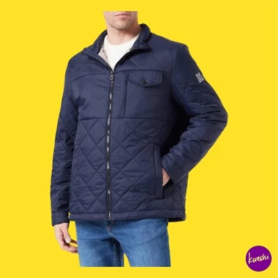 BUGATTI Men's Air Series 370300-31220 Quilted Jacket, Navy, EU 48 (UK 38) S-M - Image 1 of 4