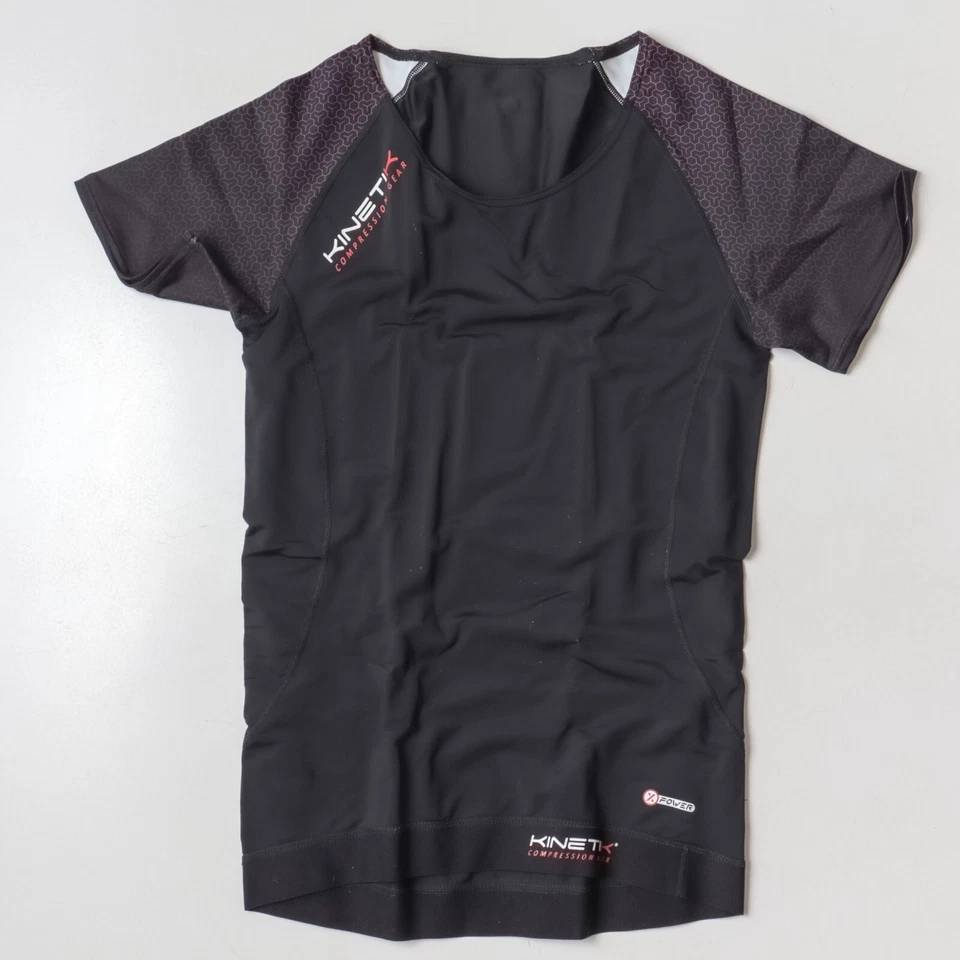 KINETIK 压缩装备短袖上衣多运动黑色/粉色 XL SSTBPW12 — 第 1/4 张图片