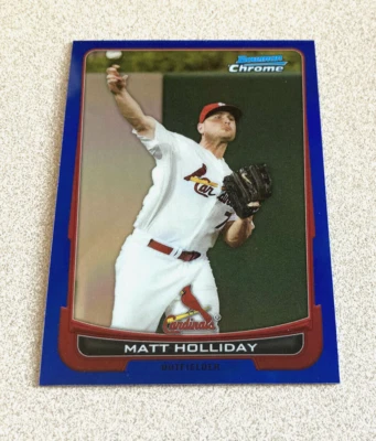 2012 Topps Chrome Blue Refractor #109 Matt Holliday Cardinals /250 - Image 1 of 2