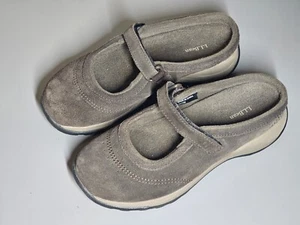 LL Bean Damenschuhe Größe 6,5 braun Mary Jane Klettverschluss Wildleder Freizeit Komfort - Bild 1 von 9