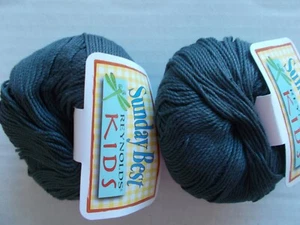 Reynolds Kids Sunday Best cotton blend yarn, Charcoal, lot of 2 (145 yds ea) - Picture 1 of 2