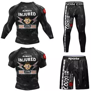 Always Injured Theme BJJ Rashguard für Jiu Jitsu MMA Jiu-Jitsu No Gi Rash Guard - Bild 1 von 32
