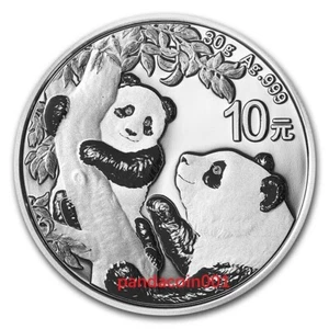 Moneda panda de plata China 2021 10 yuanes 30 g Ag.999 - Imagen 1 de 3