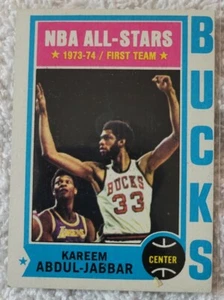 1974 75 Topps #1 Kareem Abdul-Jabbar Bucks - Picture 1 of 2
