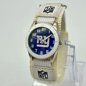 Women's NEW YORK GIANTS Rookie Game Time NFL Sport Watch White Band, Silver Tone - Picture 1 of 8