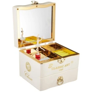 Ballerina Music Box Jewelry Box Mirror Retro Violin Play Random Gift for Girls - Picture 1 of 10
