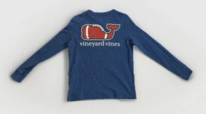 Vineyard Vines Youth Football Pocket Long Sleeve T-Shirt Textured Logo Size 5 - Picture 1 of 9
