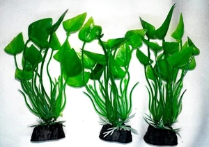 (25 Pack) 4" Artificial Plastic Decoration Aquarium Plant For Fish Tank New - Picture 1 of 3