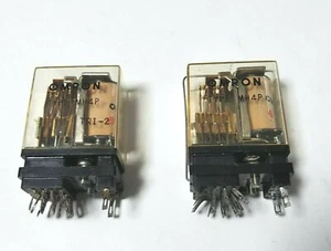 Kenwood TS-520 Pair of Relays MH4P ( 300Ω , 385Ω ) with socket Fully working !! - Photo 1/3