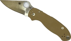 Spyderco - Para 3 Brown G10 CPM 10V Knife - Made in the USA - Picture 1 of 4