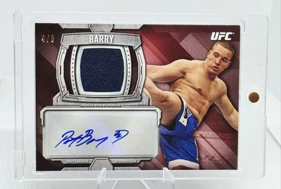 PAT BARRY 2014 Topps UFC MMA Knockout Autograph Auto Relics #KARPB RUBY SP #4/8! - Image 1 of 4