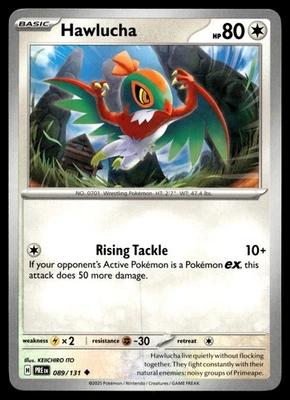 HAWLUCHA 089/131 UNCOMMON PRISMATIC EVOLUTIONS POKEMON - Image 1 of 4