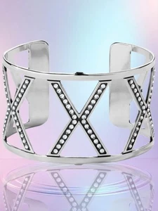 Brighton Christo Ganges Wide Cuff Bracelet Silver NWT - Picture 1 of 6