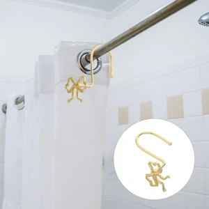  12 Stück Duschvorhanghaken mit Fliege: Dekorative Gardinenhänger - Zinklegierung - Bild 1 von 17