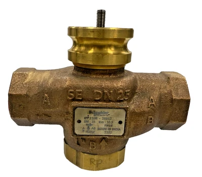 Schenider GV310R-25B12 3-Way Mixing Bronze Globe Valve 1" Rp  DN25 kvs 10.5 - Image 1 of 4