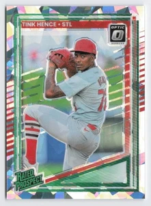 2025 Tink Hence Rated Prospect Donruss Optic Cracked Ice /25 #166 Cardinals - Picture 1 of 3