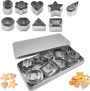30 Stück Plätzchenausstecher, Mini Keksausstecher aus Edelstahl, Plätzchen Au - Bild 1 von 7
