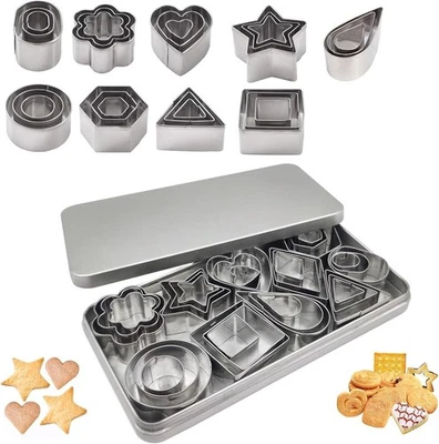30 Stück Plätzchenausstecher, Mini Keksausstecher aus Edelstahl, Plätzchen Au - Bild 1 von 4
