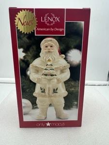 NIB Lenox 2016 Joyful Holiday Figurine Santa Claus Holding Christmas Tree - Picture 1 of 11
