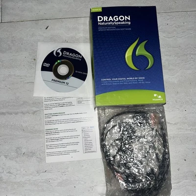 Dragon Naturally Speaking 12 Premium Edition w/Headset Microphone OPEN BOX/ NEW - Image 1 of 4