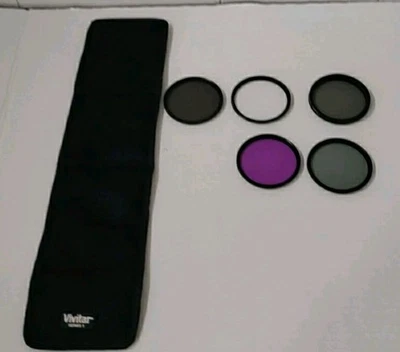 Vivitar Serie 1 Juego de 5 Lentes para Cámara 58mm ~ UV CPL ND2 FLD ND4 ~ Leer Foto 1 de 4