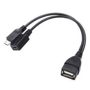 Micro USB Splitter Kabel OTG Power Buchse zu Stecker Adapter Konverter 7' 3er Pack - Bild 1 von 4