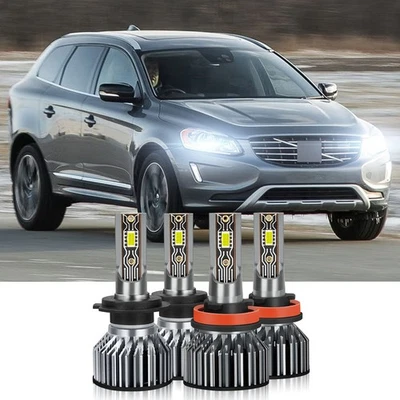 适用于沃尔沃 XC60 Sport 2010 - 2017 LED 车头灯灯泡 H7 高光束 H11 低光束套件 — 第 1/4 张图片