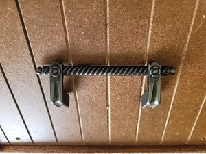 Vintage Antique Pewter Drawer Pulls With Beautiful Rope Design--Ajax 958 - Picture 1 of 8