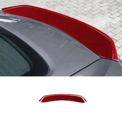 Red Carbon Fiber Rear Trunk Spoiler Wing Cover Trim For Porsche 718 Boxster - Imagem 1 de 4