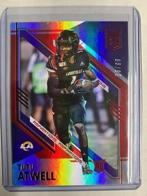 Tutu Atwell 2021 Panini Donruss Elite Aspirations /99 Red Los Angeles Rams #131 - Image 1 of 2