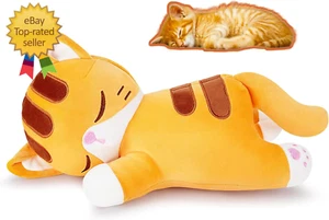 Cat Stuffed Animal,Cat Plush Pillow,Soft Kitten Plush Kawaii Hugging Pillow,Cute - Picture 1 of 12