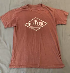 Billabong Men's T Shirt Medium Red Short Sleeve Lightweight Surf Skate see pics - Picture 1 of 8