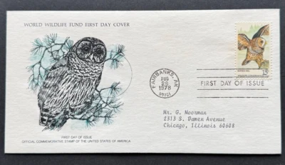 AtoZ. Owls FDC World Wildlife Fund Set of 4 1978 - Image 1 of 4