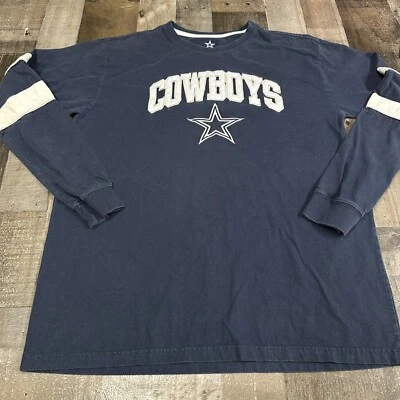 Camiseta de manga larga NFL Dallas Cowboys para hombre talla XL azul 100 % algodón Foto 1 de 4
