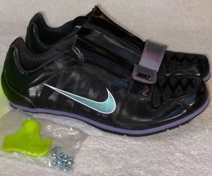 NIKE Zoom LJ 4 Long Jump Black Indigo Fog Track Spikes Shoes NEW Mens Sz 11 - Picture 1 of 8