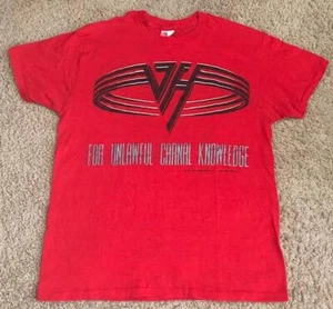 Vintage Van Halen 1991 For Unlawful Carnal Knowledge Red Tour T-Shirt Size Large - Picture 1 of 6