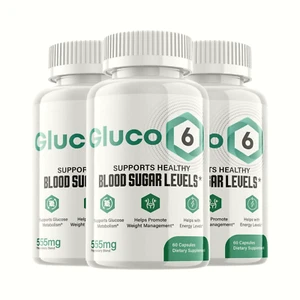 3-Pack Gluco6 Blood Pills - Gluco 6 Supplement for Blood Sugar Support- 180 Caps - Picture 1 of 7
