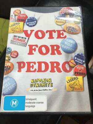 VOTE FOR PEDRO NAPOLEON DYNAMITE REGION 4 PAL 2 DISC Special DVD SET Free Post - image 1 of 4