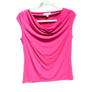 Calvin Klein Damenbluse rosa ärmellos drapierter Ausschnitt Größe Small - Bild 1 von 5