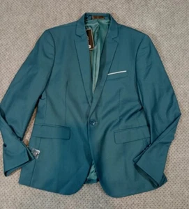 Allthemen Mens Green Slim Blazer Size M SILM fit Soild Jacket - New - Picture 1 of 8