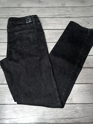 Women's Fade To Blue Black Denim Jeans Size M Missy Inseam 31" Preowned - Image 1 of 4