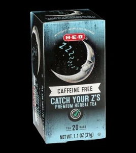 Caffeine Free Catch Your Z's Premium Herbal tea bags 20 count Box - Picture 1 of 1