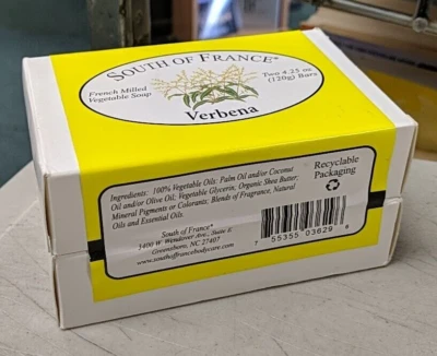 South Of France Verbena 2x 4.25 oz Bar Soap French Milled Vegetable Soap - Image 1 of 4
