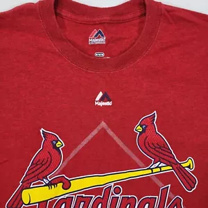 St. Louis Cardinals Herren Medium Majestic rot Tshirt Vögel auf Fledermaus STL - Bild 1 von 8
