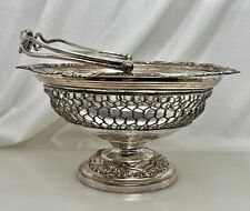 Antique Old Sheffield Silver Plate Basket with Wire Work - 90750