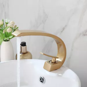 Grifo fregadero lavabo de baño mezclador en cascada de una sola palanca de diseño creativo - Imagen 1 de 11