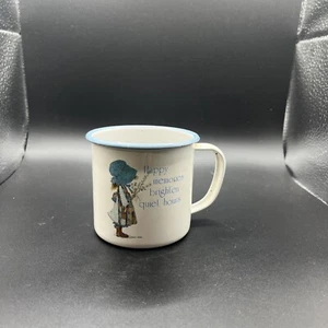 Vintage Hollie Hobby Candle Mug Happy Memories Brighten Quiet Hours - Picture 1 of 3