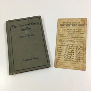 Report Card 1942 43 Test Study Speller Daniel Starch George Mirick Complete 1921 - Picture 1 of 12
