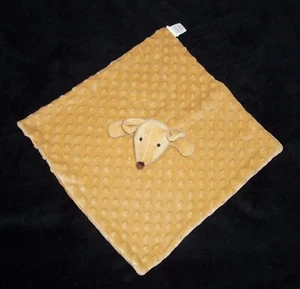 Okie Dokie Tan Brown Mouse Minky Dot Baby Blanket Security Lovey - Picture 1 of 2